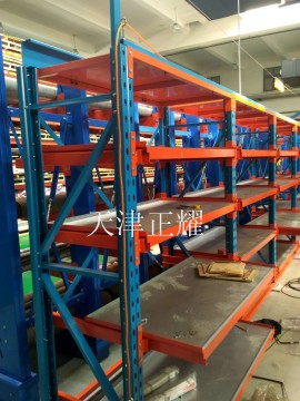 河北模具貨架帶電動(dòng)葫蘆的模具貨架5噸拉出式